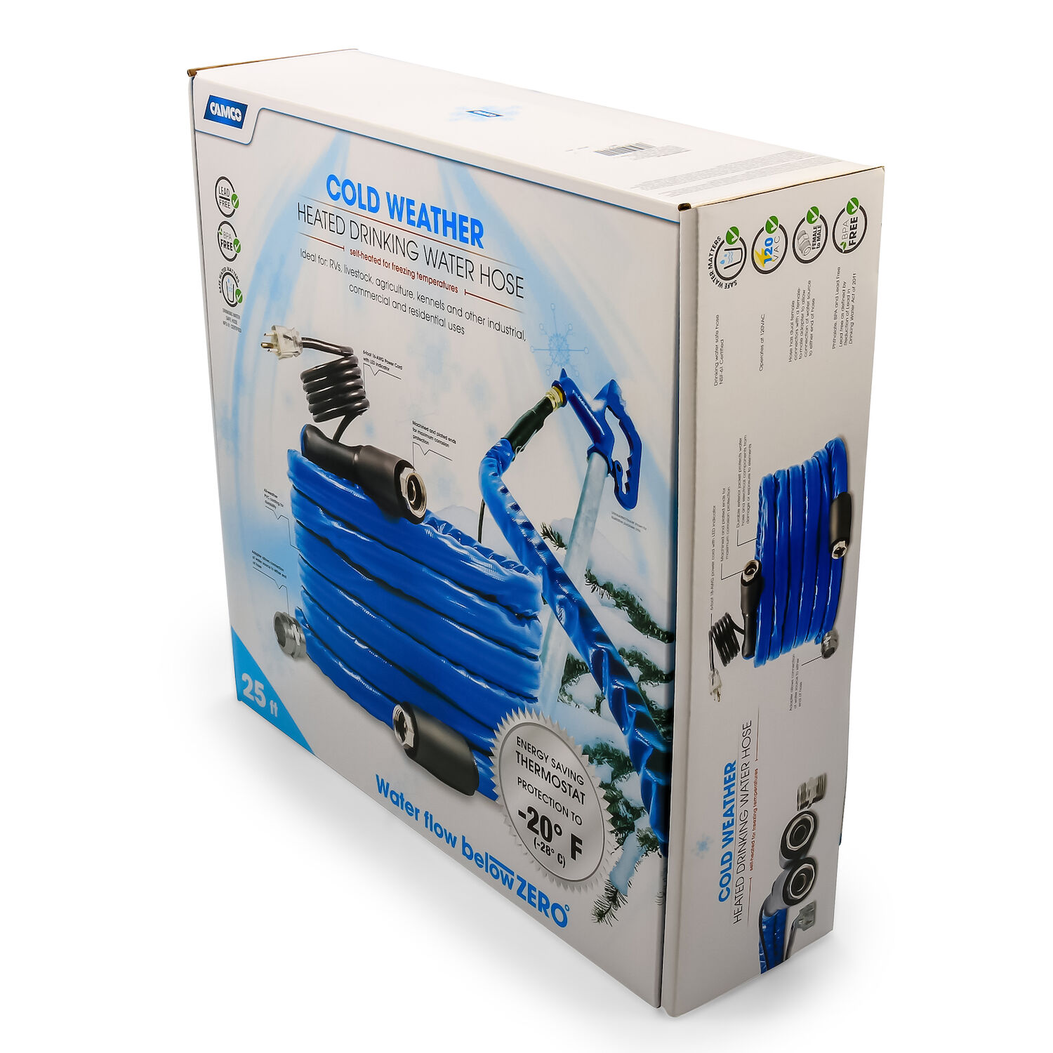 Heated Drinking Water Hose 25-Ft x 5/8-In