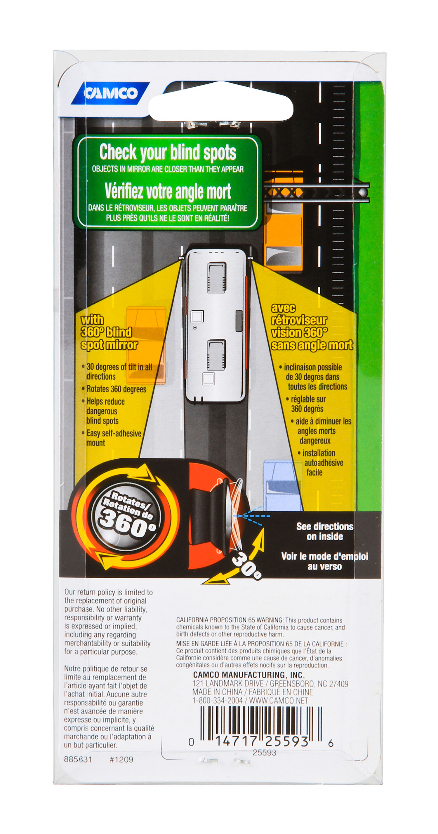 360 Degree Blind Spot Mirrors