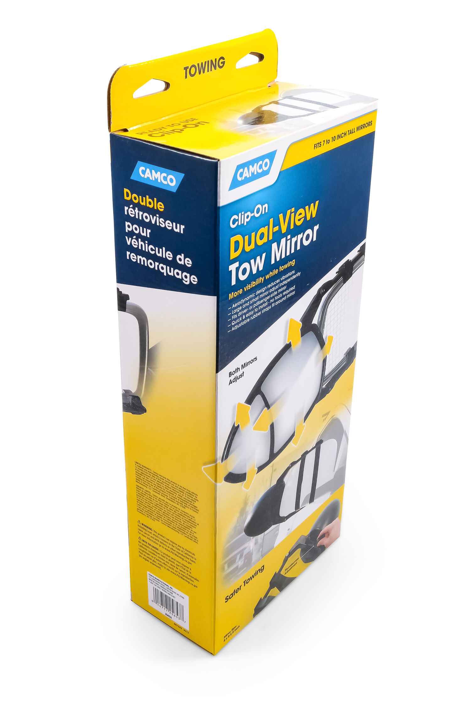 Clamp-On Double Towing Mirror