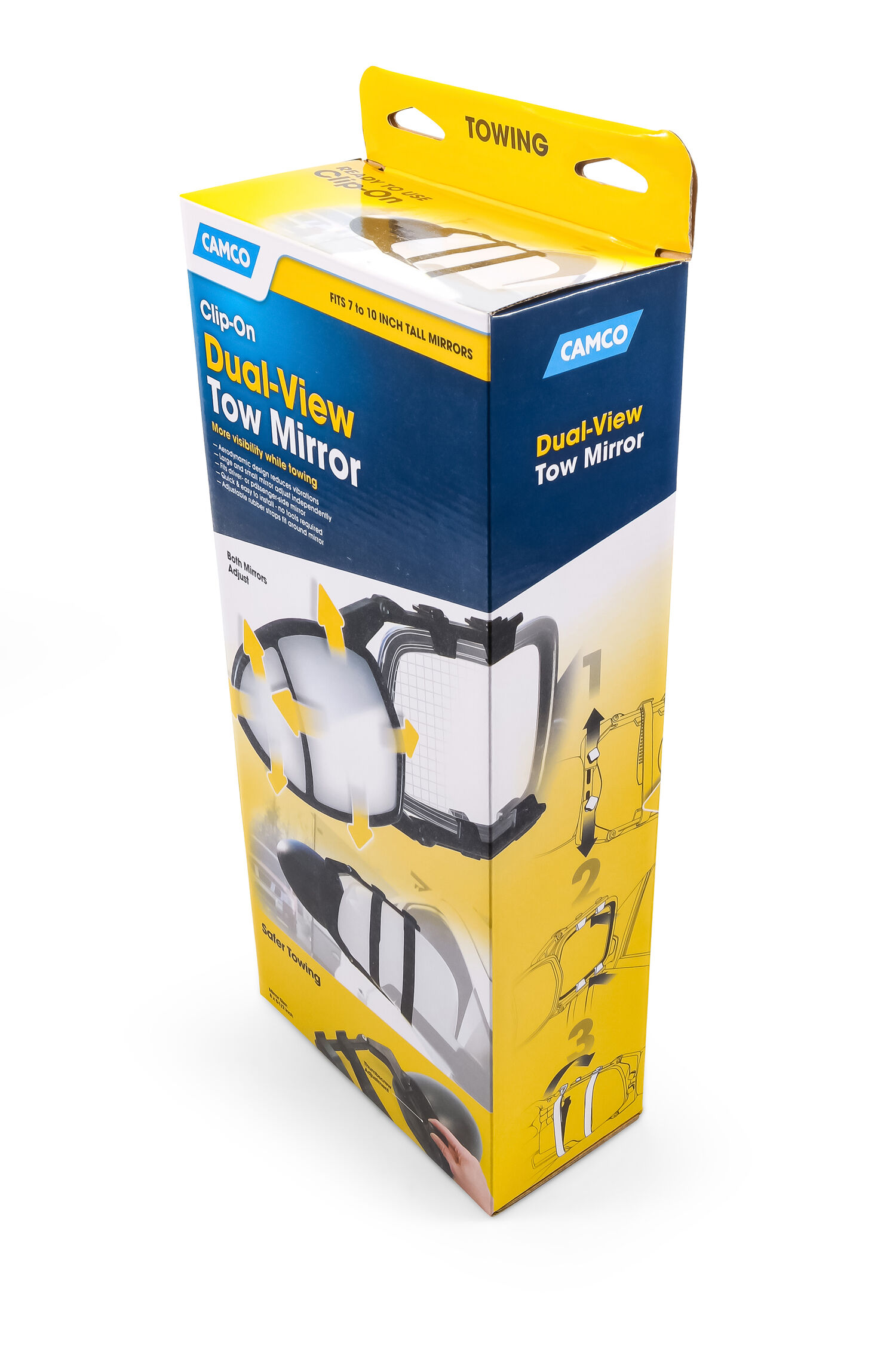 Clamp-On Double Towing Mirror