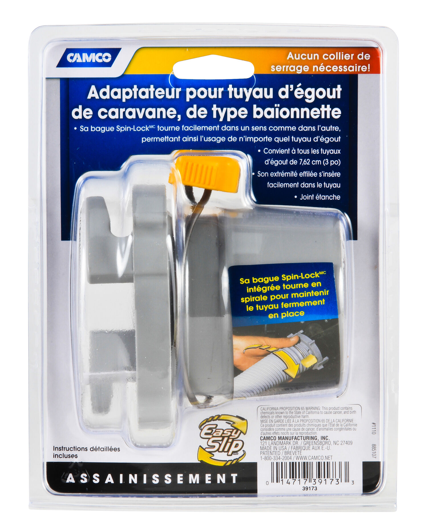 Easy Slip Straight Hose Bayonet Adapter 