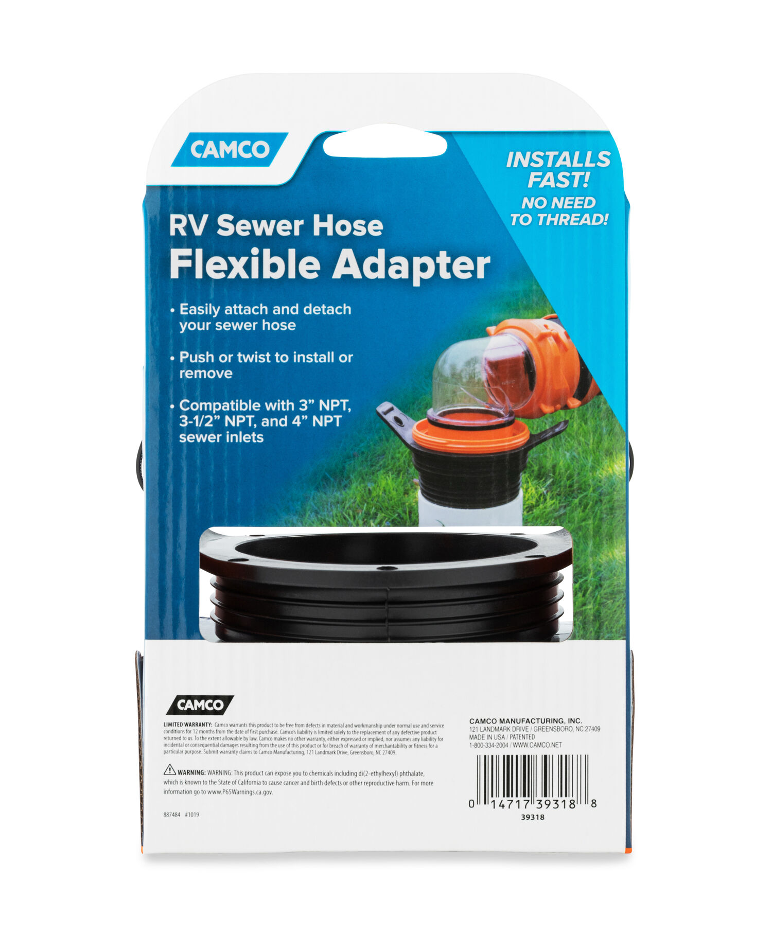 Sewer Hose Seal, Flexible 3-in-1