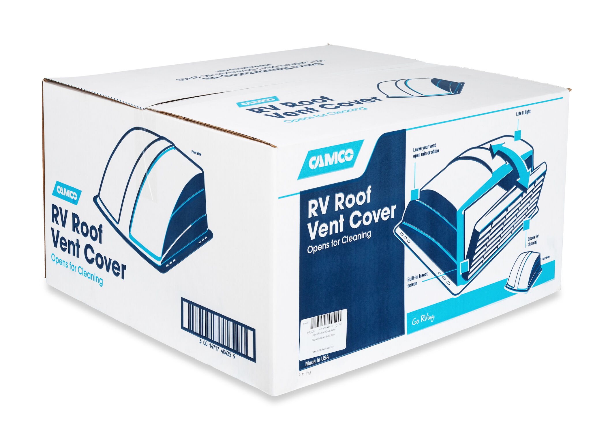 Roof Vent Cover in White, 3-Pk