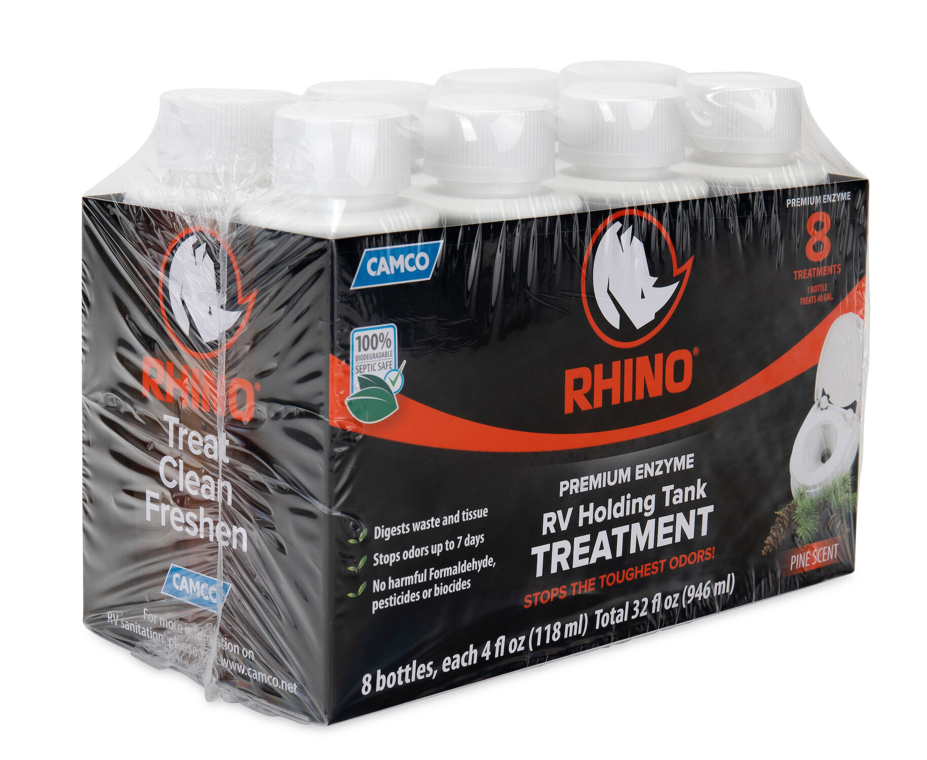 RhinoFLEX Toilet Chemical Singles, 8-4-Oz Bottles