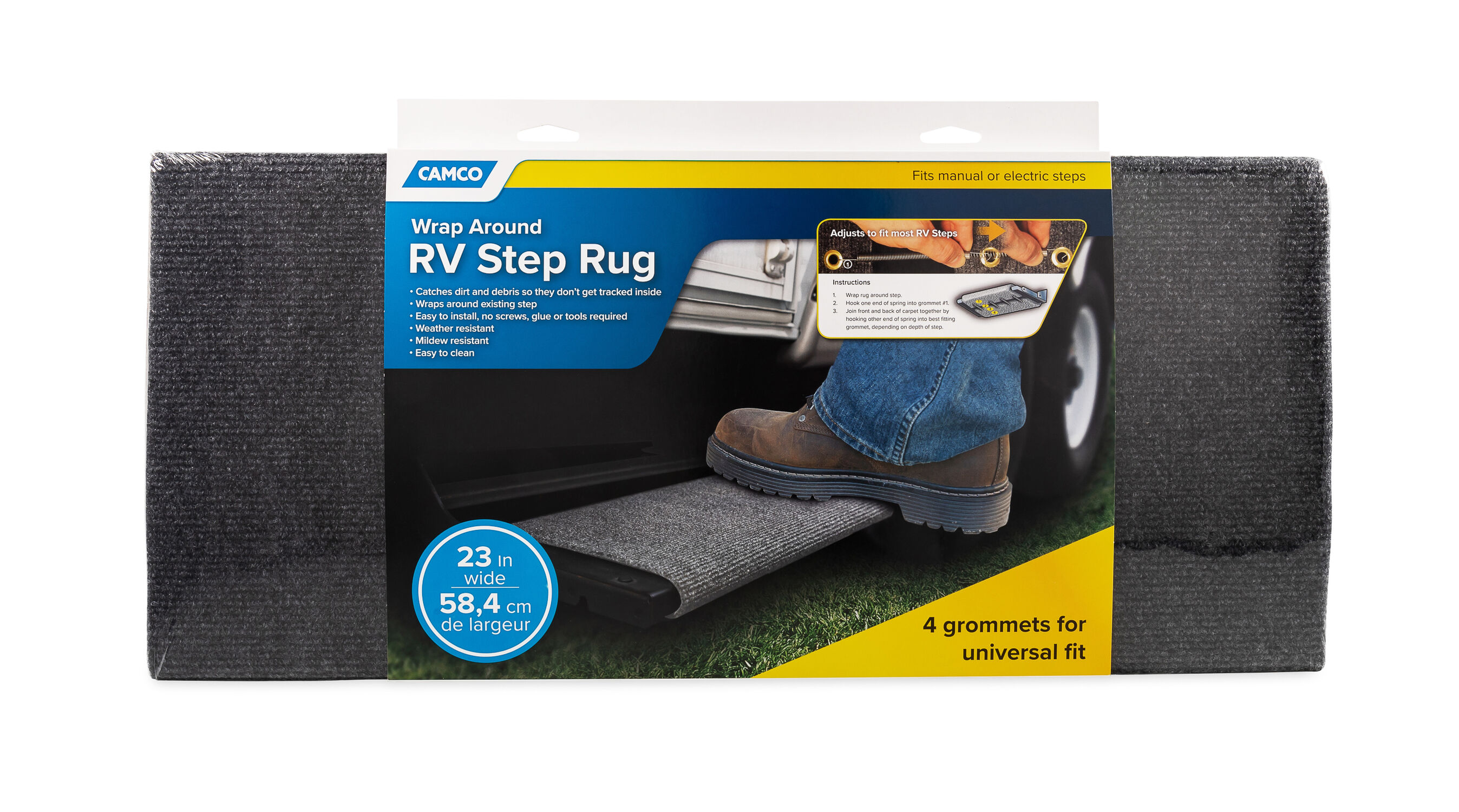 Step Rug, XL Gray 23-InW x 22-InL 