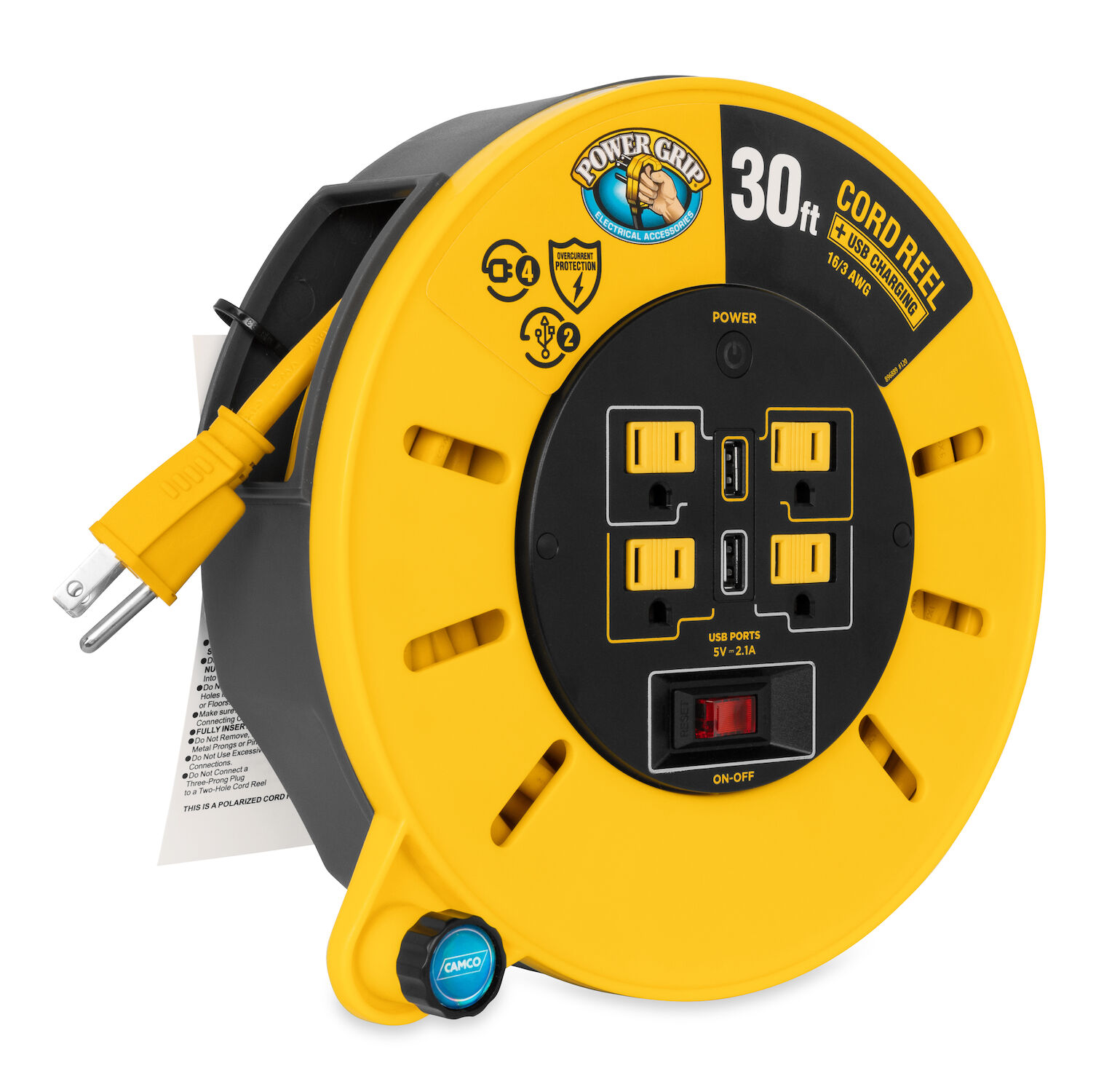 Extension Cord Reel, 30-Ft