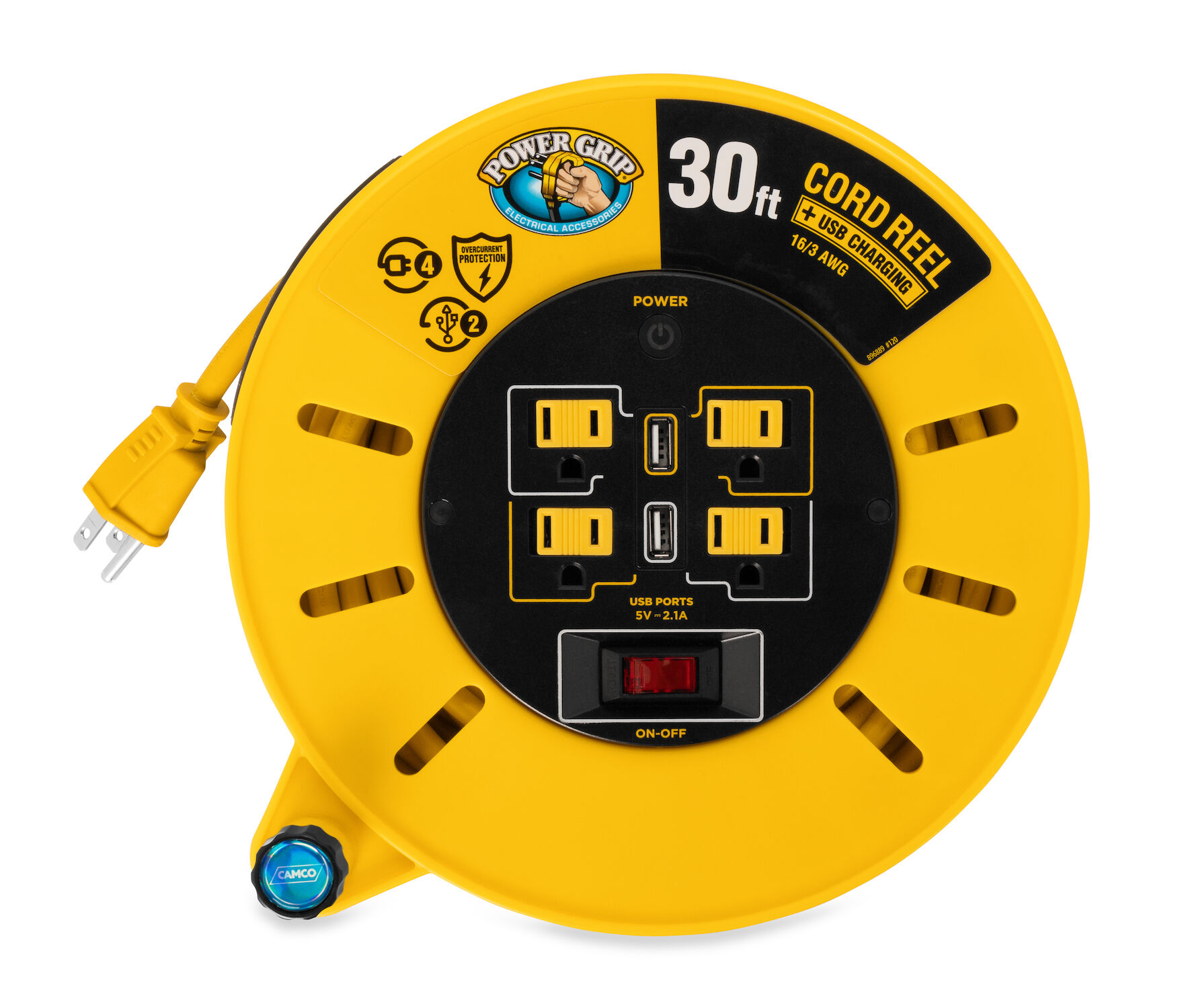 Extension Cord Reel, 30-Ft