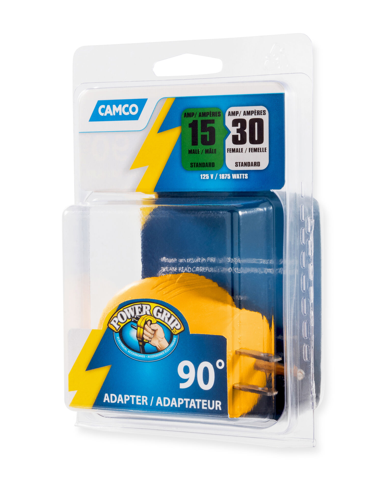 90 Degree Adapter 15AM/30AF 125V/1875W