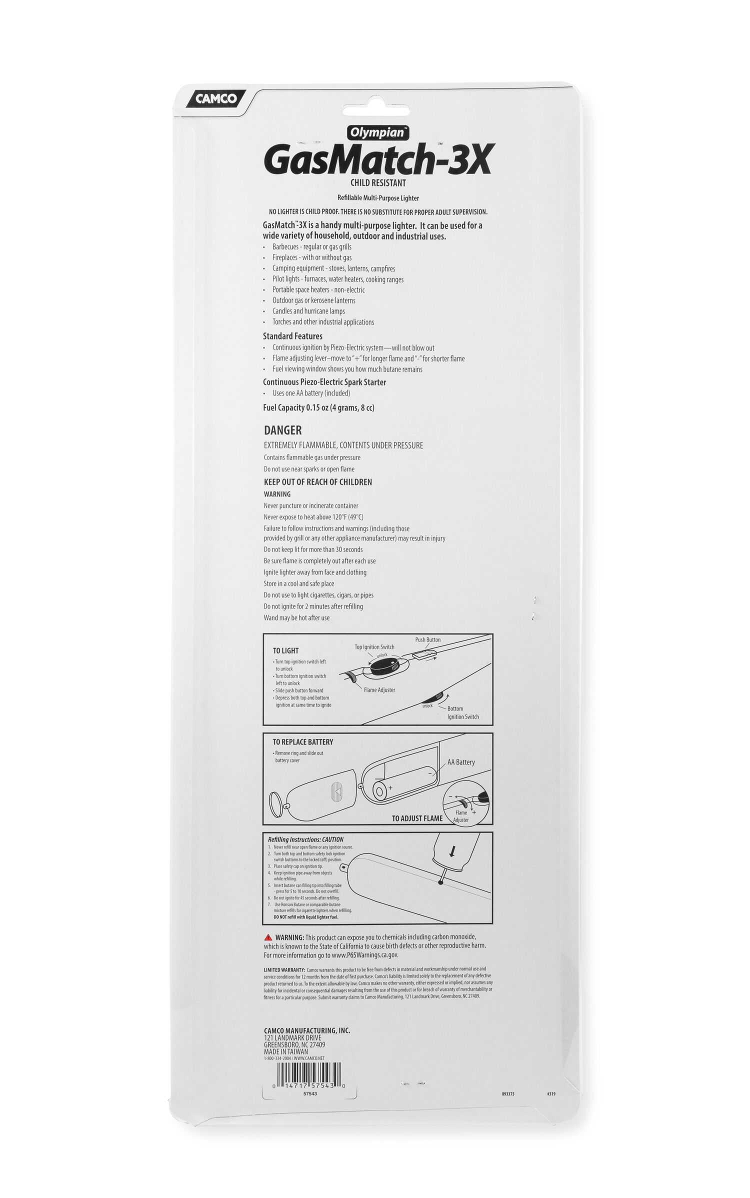 Olympian GM-3X Gas Match