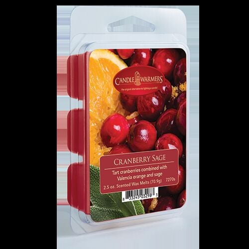 Classic Wax Melts For Scented Wax Cube And Tart Warmers, Cranberry Sage, 2.5 Oz.