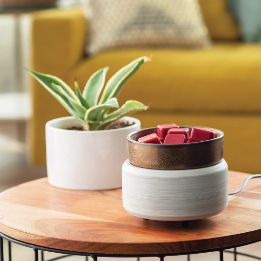 Candle Warmers White Washed Bronze 2-In-1 Classic Fragrance Warmer