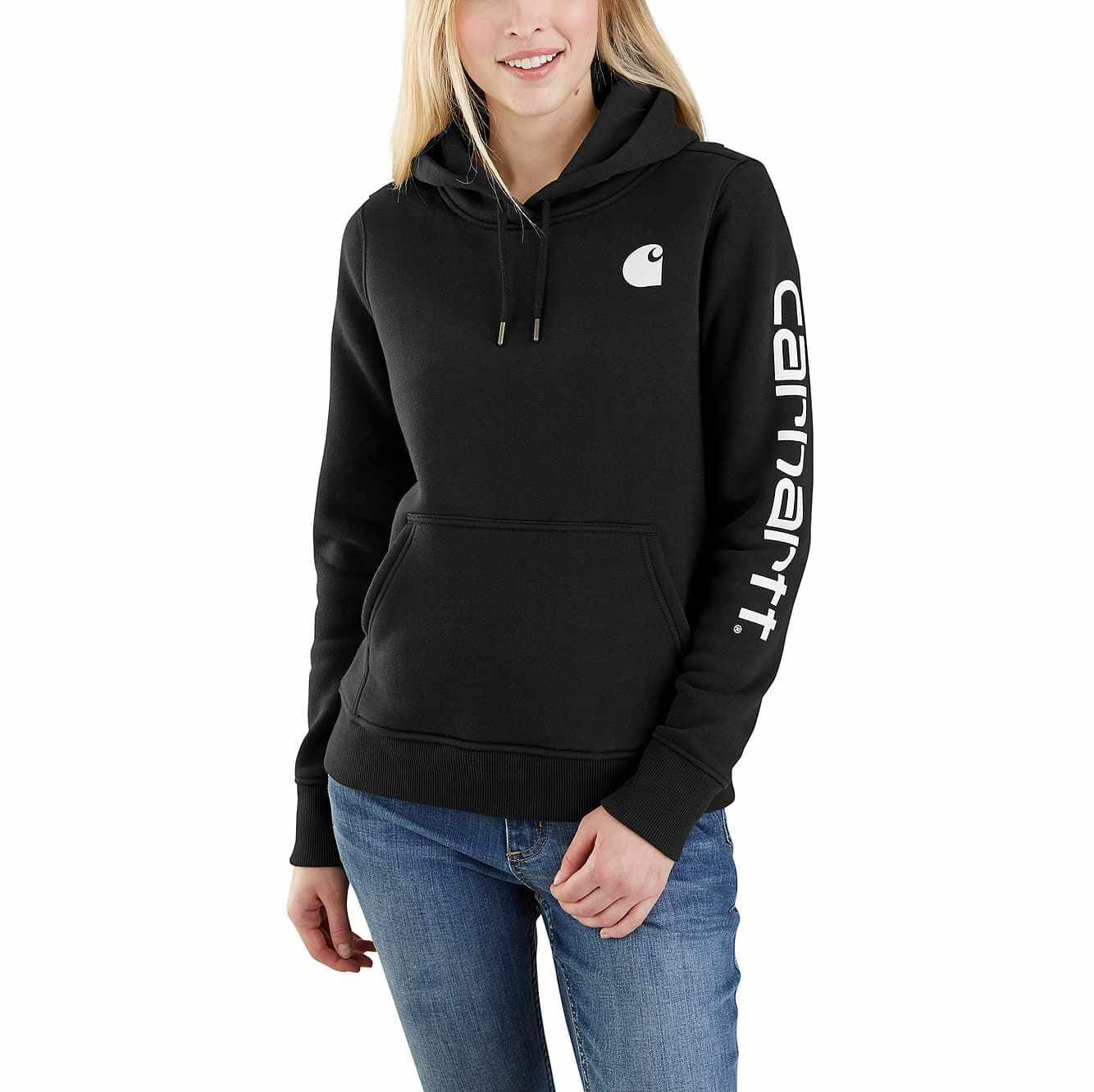 Carhartt Women's Relaxed Fit Midweight Logo Sleeve Graphic Sweatshirt
