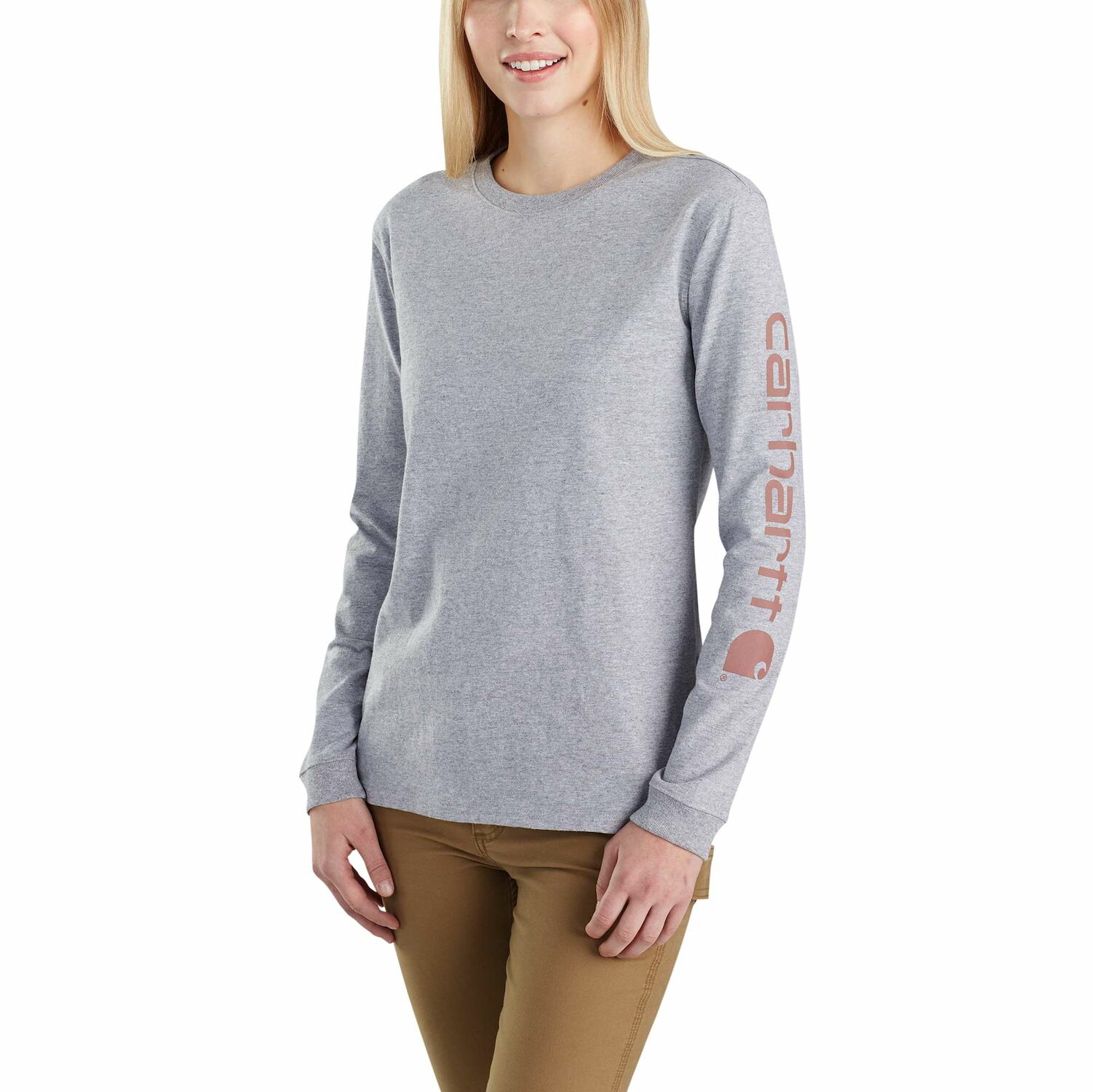 Carhartt Women's Dearborn Loose Long Sleeve Logo T-Shirt