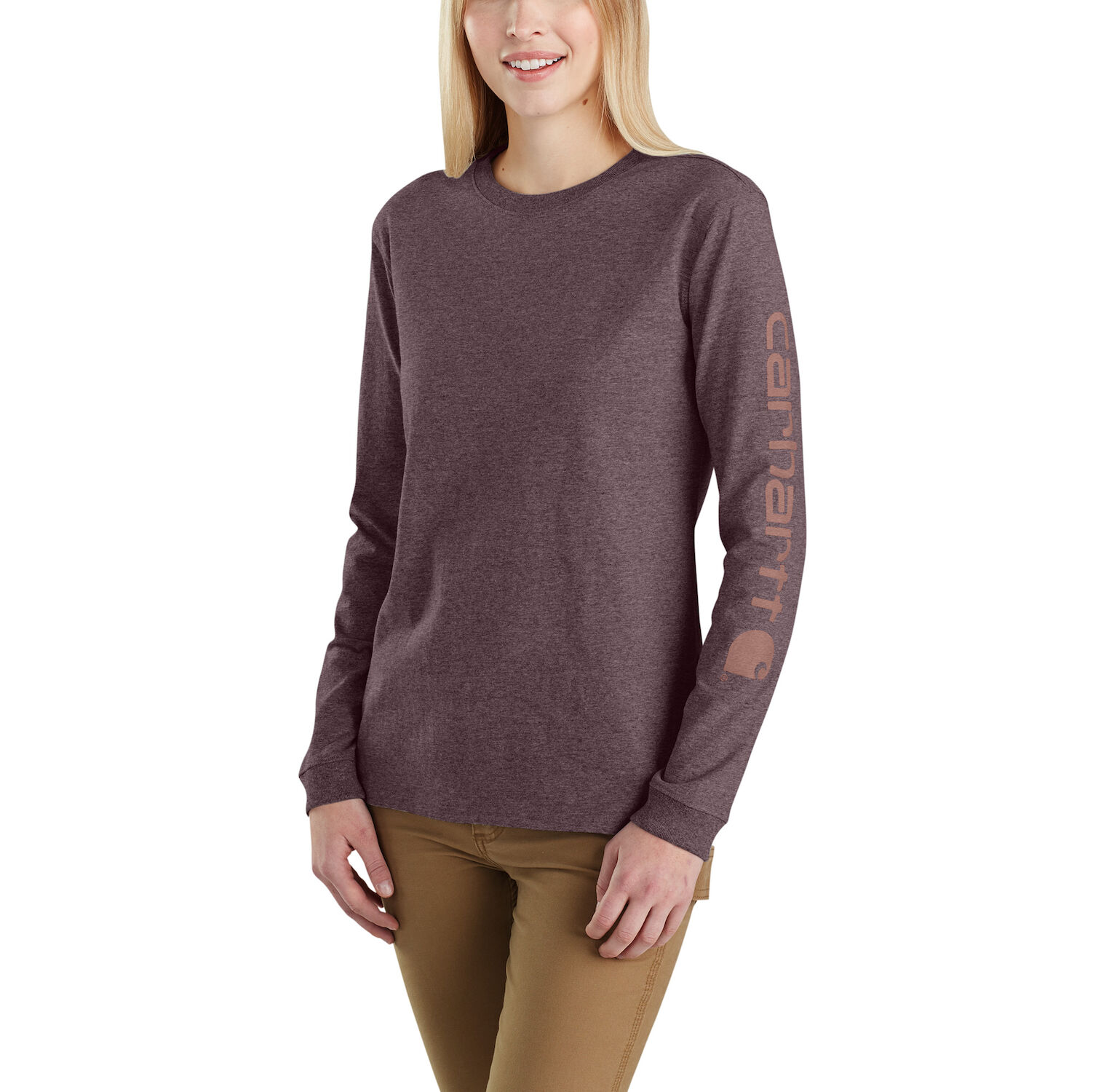 Carhartt Women's Dearborn Loose Long Sleeve Logo T-Shirt