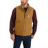 Carhartt Men's Loose Fit Washed Duck Sherpa-Lined Mock-Neck Vest in Carhartt Brown