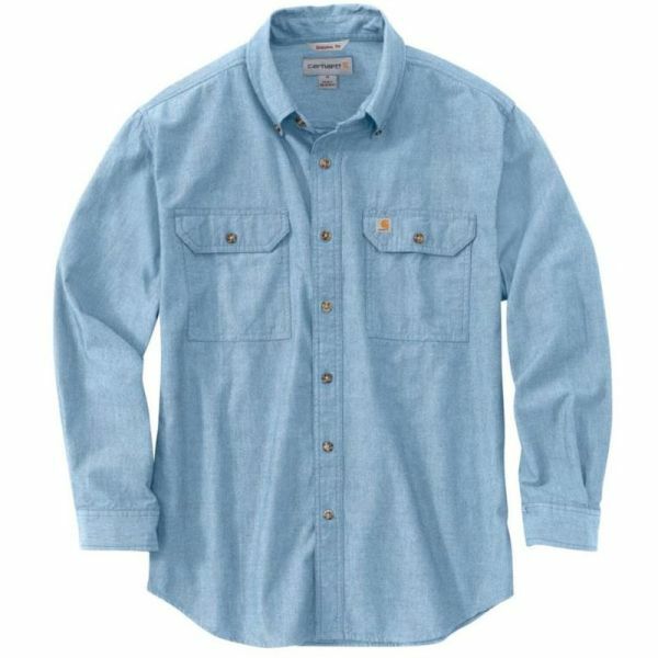 Carhartt Men's Loose Fit Midweight Chambray Short Sleeve Shirt