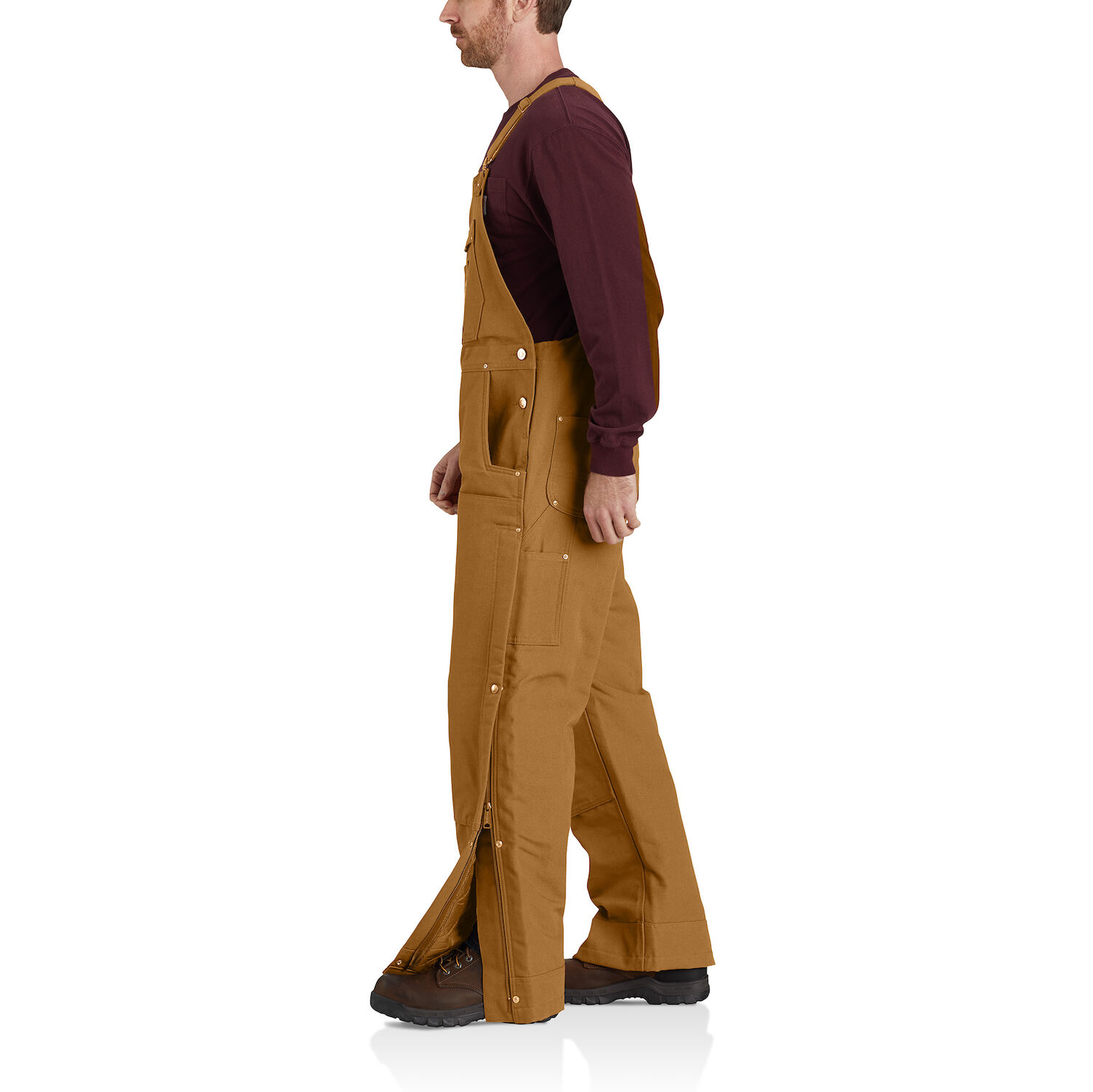 Carhartt Men's Loose Fit Firm Duck Insulated Bib Overall 