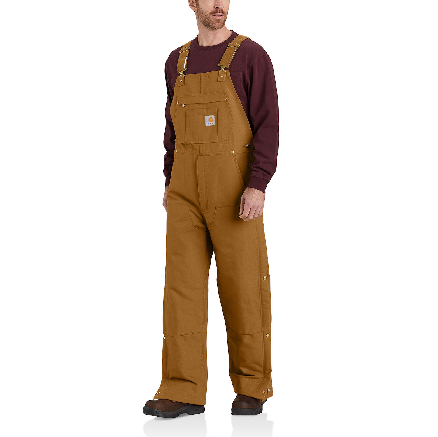 Carhartt Men's Loose Fit Firm Duck Insulated Bib Overall 