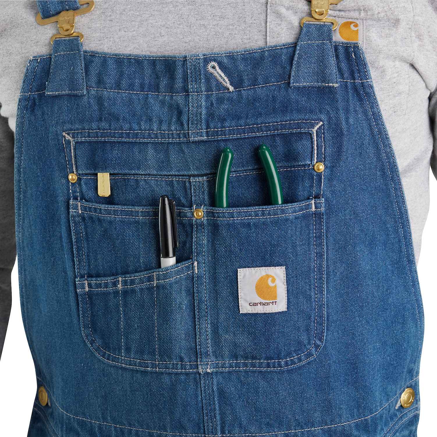 Carhartt Men's Loose Fit Denim Bib Overall 