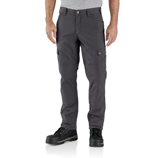 Carhartt Men's Rugged Flex Relaxed Fit Ripstop Cargo Fleece-Lined Work Pant in Shadow