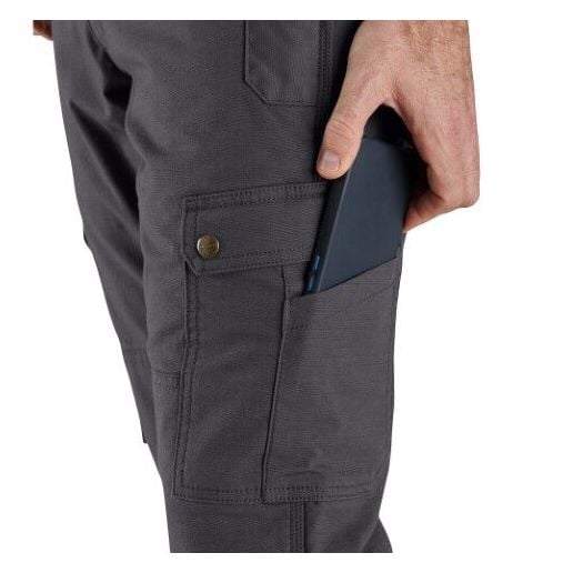 Carhartt Men's Rugged Flex Relaxed Fit Ripstop Cargo Fleece-Lined Work Pant in Shadow