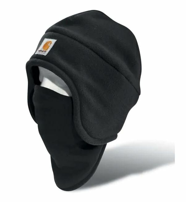 Carhartt Men's Fleece 2-in-1 Hat in Black