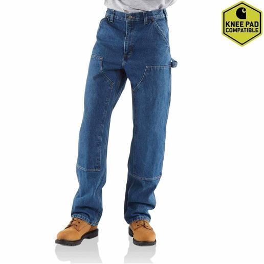 Men's Carhartt Loose/Original-Fit Washed Logger Double-Front Work Jean