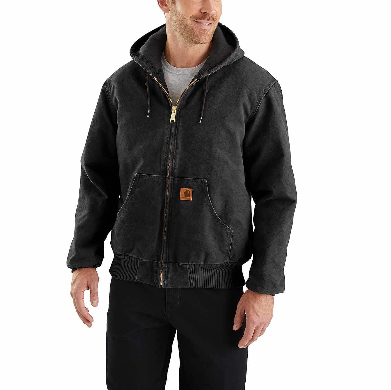 ジャケット・アウター Carharrt M14 Carhartt Men's Loose Fit Firm Duck Flannel-Lined Active Jac