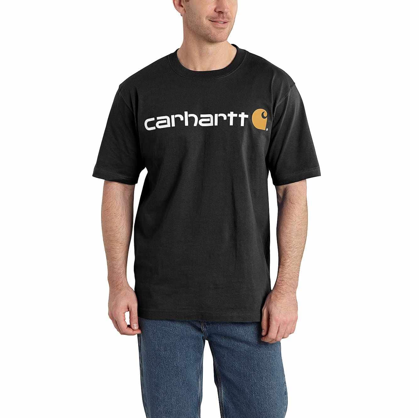 Carhartt Men's Loose Fit Heavyweight Short Sleeve Logo Graphic T-Shirt