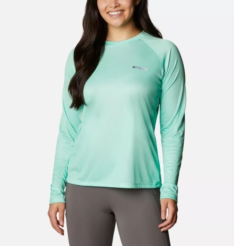 Columbia Women's Tidal Tee PFG Fish Flag Long Sleeve T-Shirt