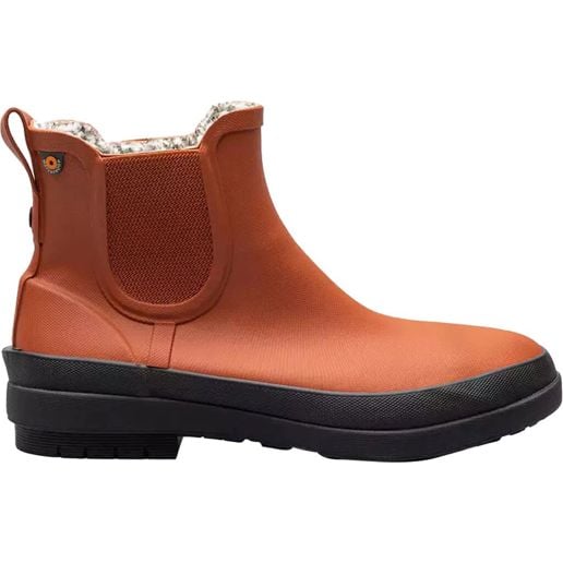 Bogs Women's Amanda Chelsea II Waterproof Ankle Rain Boots in Orange Brule