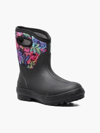 Bogs Women's Classic II Mid Rose Garden Farm Boots