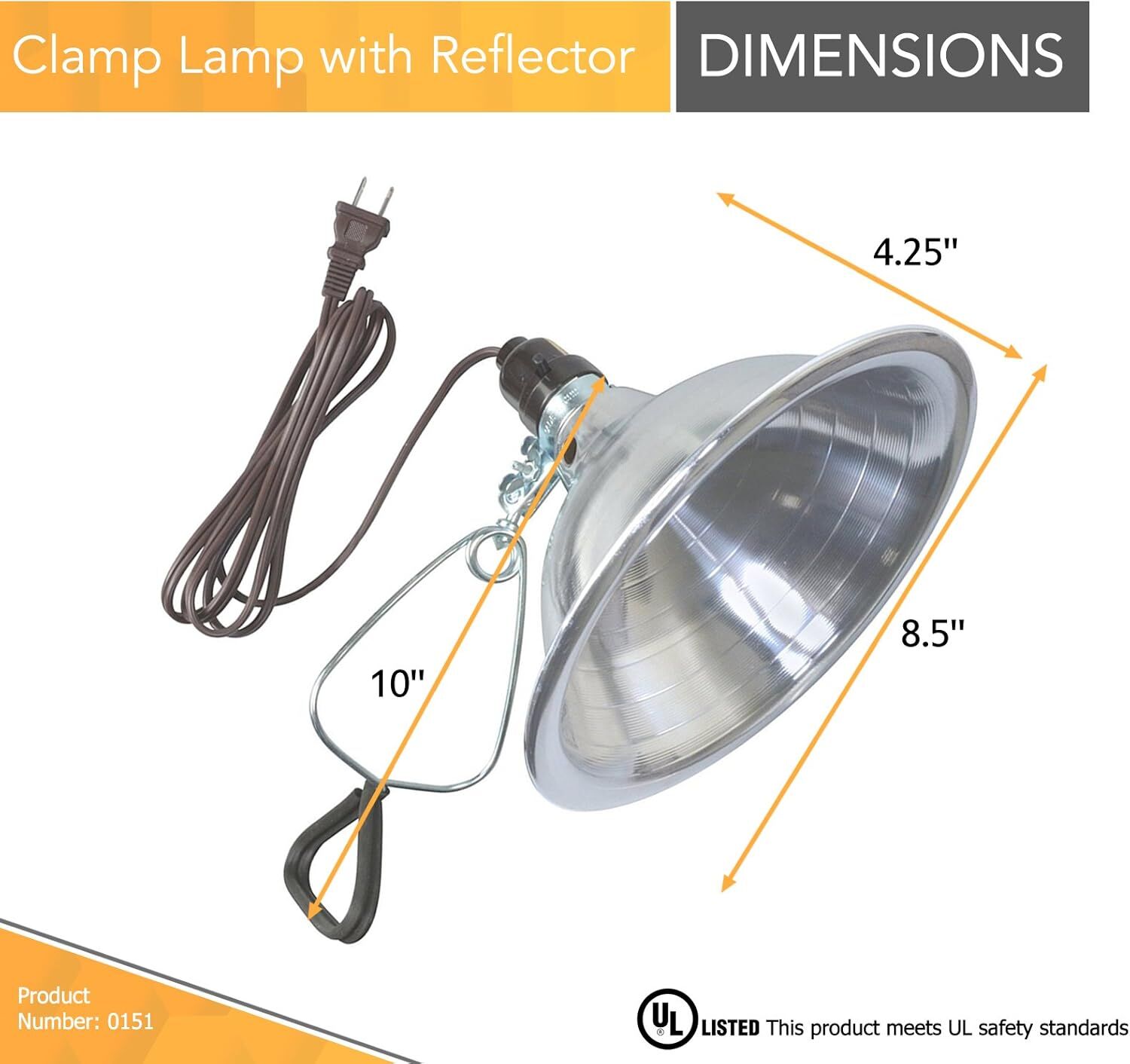 Woods Camp Light With 8 1/2-In Reflector, 150-Watt