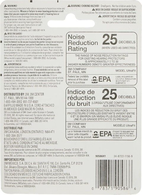 3M Corded Reusable Earplugs