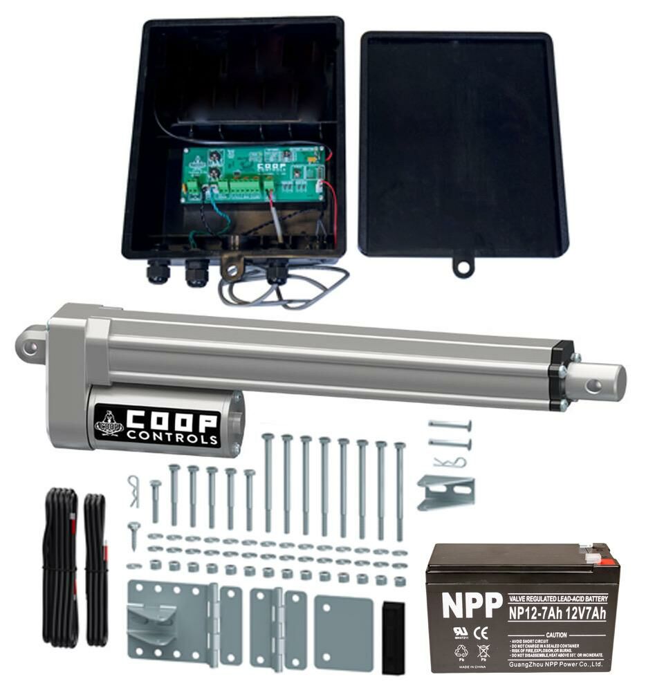 Automatic Coop Door Opener With Battery Kit