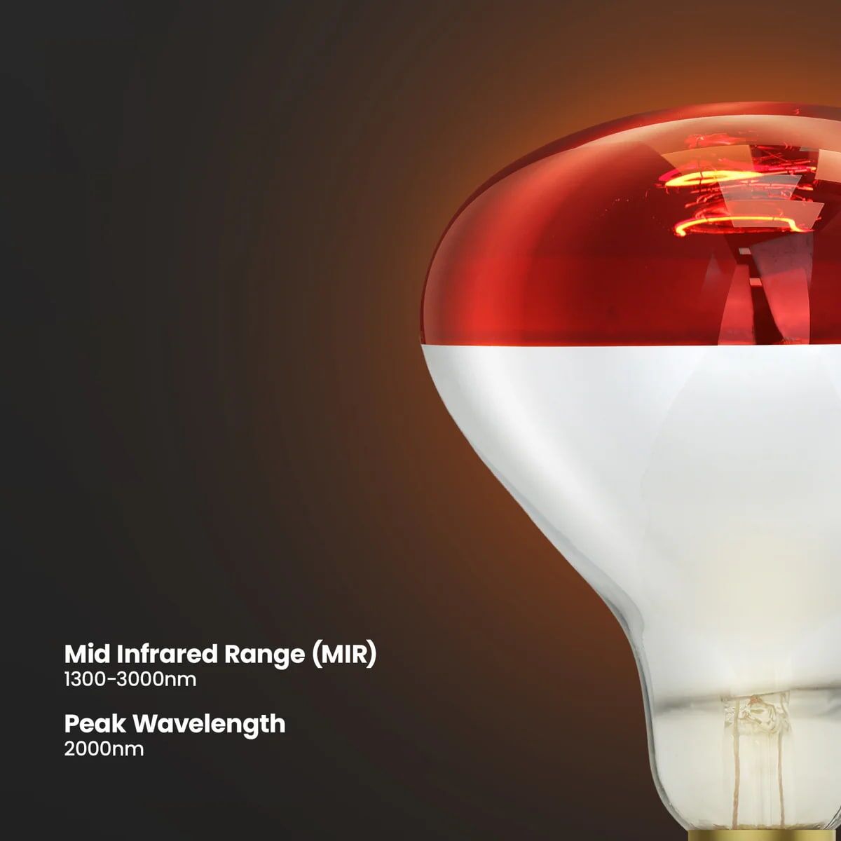 Feit Electric Red BR40 Dimmable Incandescent Heat Lamp Reflector, 250-W