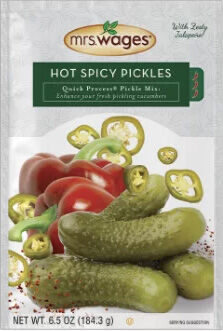 Mrs. Wages Hot Spicy Pickles Quick Process Pickle Mix, 6.5-Oz