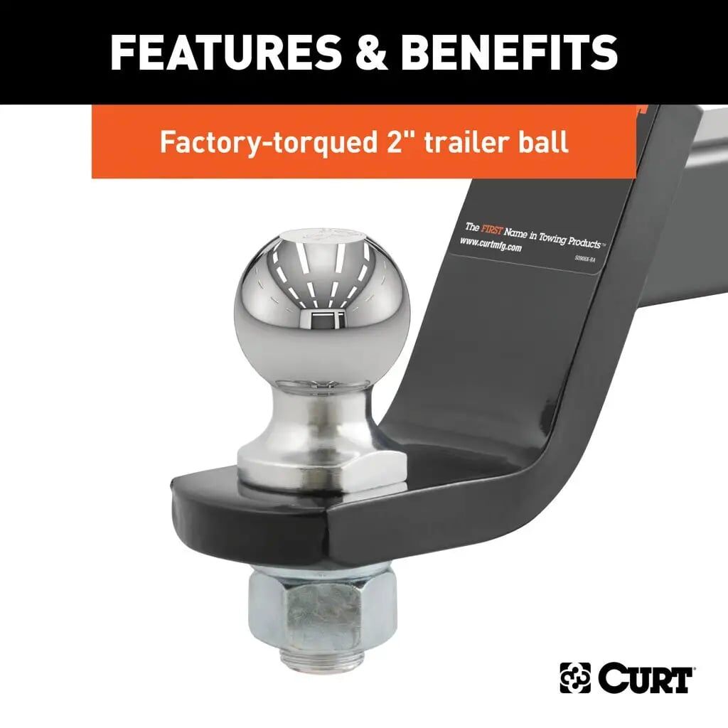 Curt Loaded 2-In Ball Mount With 4-In Drop 2-In Shank, 7500-Lb