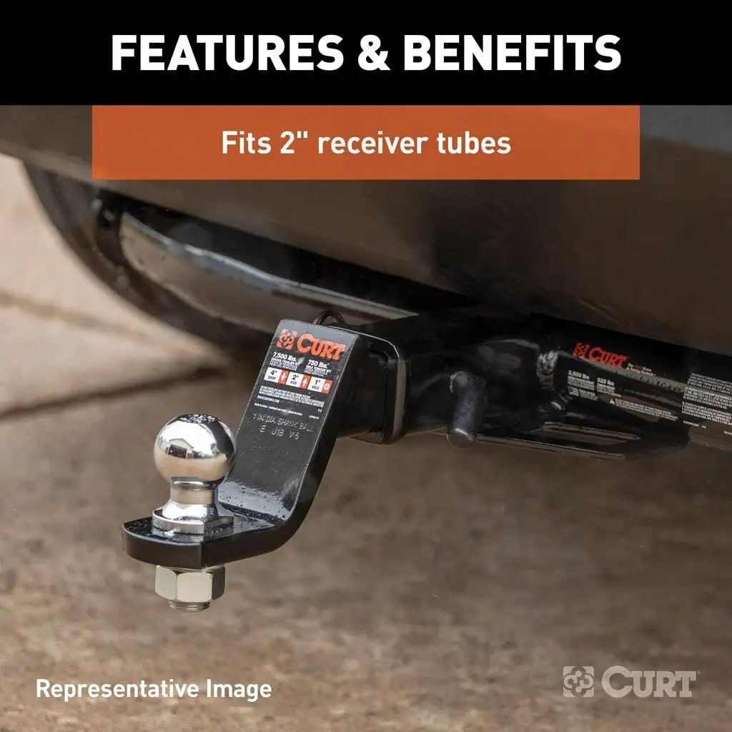 Curt Loaded 2-In Ball Mount With 4-In Drop 2-In Shank, 7500-Lb