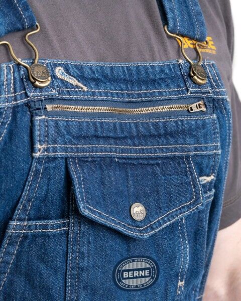 Berne Men's Heritage Unlined Washed Denim Bib Overall