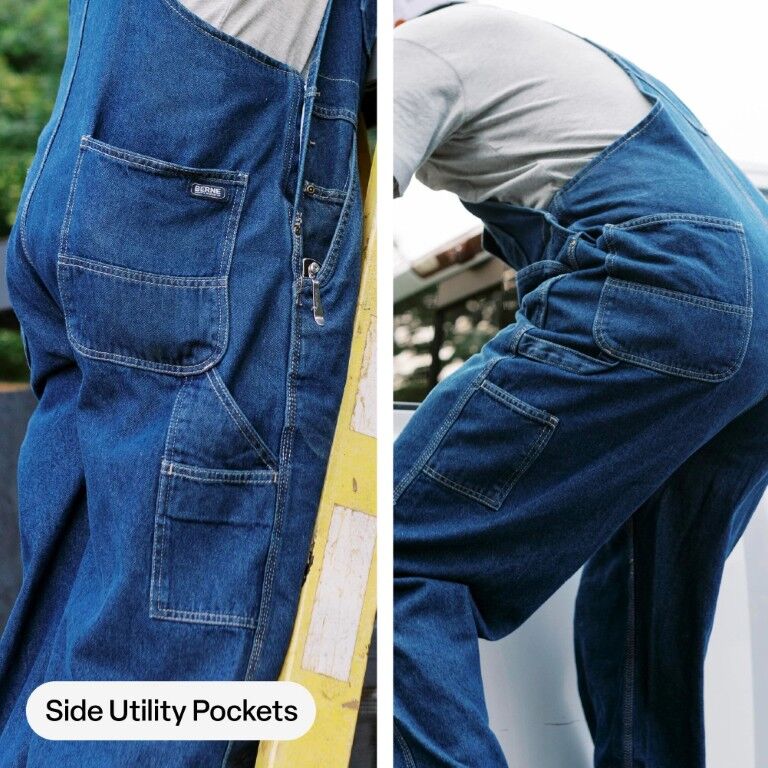 Berne Men's Heritage Unlined Washed Denim Bib Overall