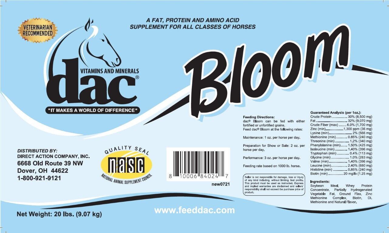 Dac Bloom Equine Supplement, 5-Lb Bag