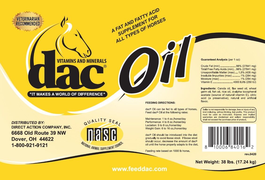 Dac Oil Equine Supplement, 7.5-Lb