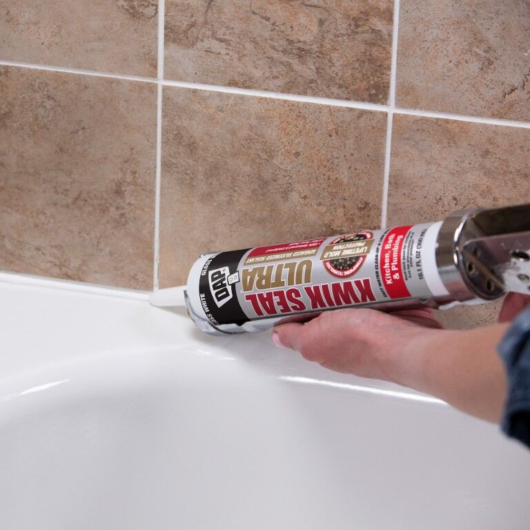 DAP Gloss White Kwik Seal Ultra Advanced Kitchen & Bath Sealant, 5.5-Oz