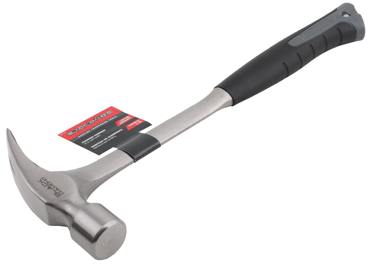 Black Diamond Framing Hammer with Steel Handle, 24-Oz