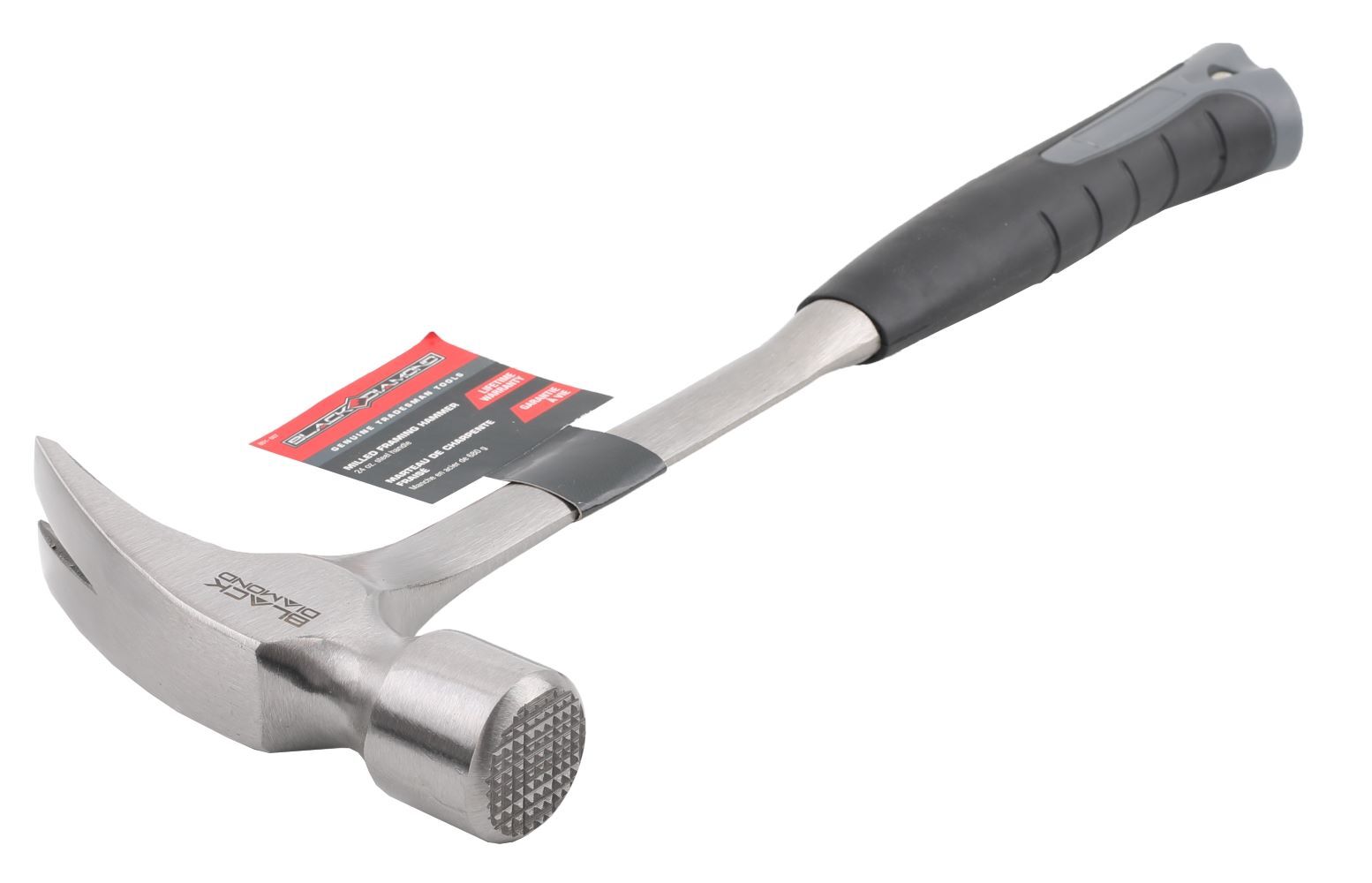 Black Diamond Milled Framing Hammer with Steel Handle, 24-Oz