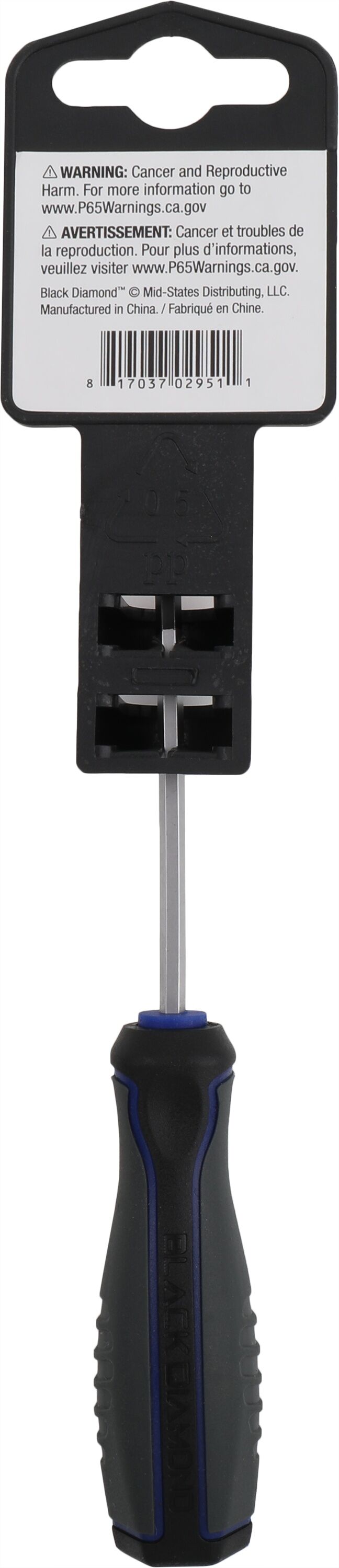 Black Diamond Phillips Screwdriver, #0 X 2.5-In