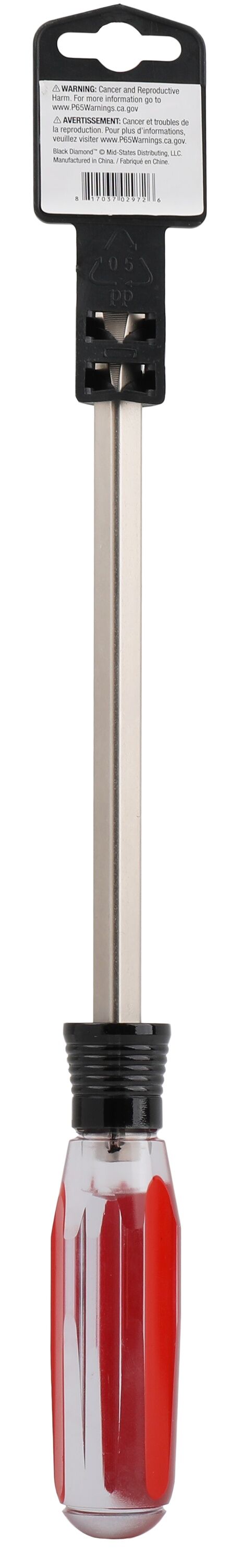 Black Diamond Slotted Screwdriver, 3/8-In x 8-In