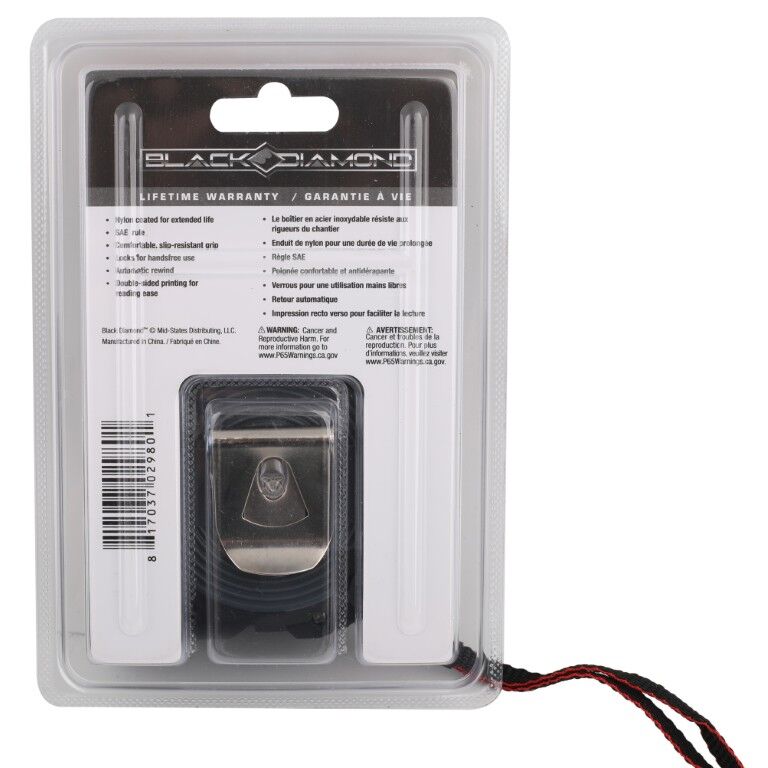 Black Diamond High Visibility Measuring Tape, 25-Ft