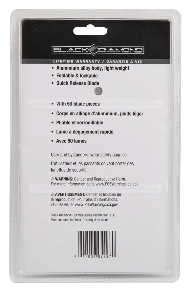 Black Diamond Folding Utility Knife With 50-Blades